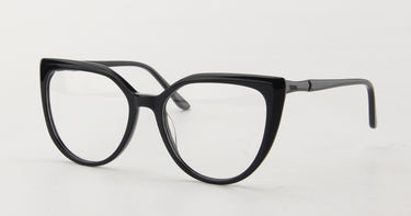 Women Urban Eyeglasses: Deborah - Black - SpaceSMART Eye Clinic (Diagonal View)